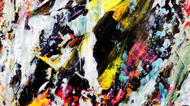 Renkli soyut arkaplan dokusu. Modern motif görsel sanat. Yağlı boya karışımı. Moda el boyama bezi. Duvar dekorasyonu ve Duvar arkaplan resimleri fikri.