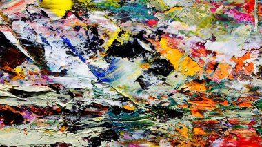 Renkli soyut arkaplan dokusu. Modern motif görsel sanat. Yağlı boya karışımı. Moda el boyama bezi. Duvar dekorasyonu ve Duvar arkaplan resimleri fikri.
