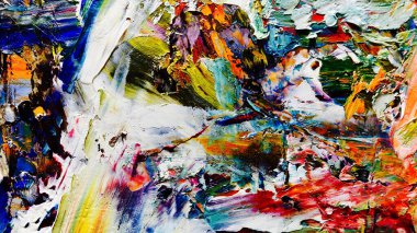 Renkli soyut arkaplan dokusu. Modern motif görsel sanat. Yağlı boya karışımı. Moda el boyama bezi. Duvar dekorasyonu ve Duvar arkaplan resimleri fikri.