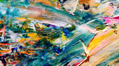 Renkli soyut arkaplan dokusu. Modern motif görsel sanat. Yağlı boya karışımı. Moda el boyama bezi. Duvar dekorasyonu ve Duvar arkaplan resimleri fikri.