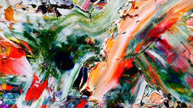 Renkli soyut arkaplan dokusu. Modern motif görsel sanat. Yağlı boya karışımı. Moda el boyama bezi. Duvar dekorasyonu ve Duvar arkaplan resimleri fikri.