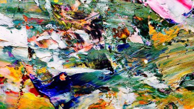 Renkli soyut arkaplan dokusu. Modern motif görsel sanat. Yağlı boya karışımı. Moda el boyama bezi. Duvar dekorasyonu ve Duvar arkaplan resimleri fikri.