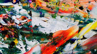 Renkli soyut arkaplan dokusu. Modern motif görsel sanat. Yağlı boya karışımı. Moda el boyama bezi. Duvar dekorasyonu ve Duvar arkaplan resimleri fikri.