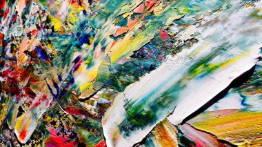 Renkli soyut arkaplan dokusu. Modern motif görsel sanat. Yağlı boya karışımı. Moda el boyama bezi. Duvar dekorasyonu ve Duvar arkaplan resimleri fikri.