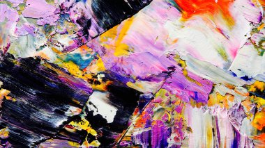 Renkli soyut arkaplan dokusu. Modern motif görsel sanat. Yağlı boya karışımı. Moda el boyama bezi. Duvar dekorasyonu ve Duvar arkaplan resimleri fikri.