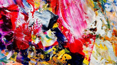 Renkli soyut arkaplan dokusu. Modern motif görsel sanat. Yağlı boya karışımı. Moda el boyama bezi. Duvar dekorasyonu ve Duvar arkaplan resimleri fikri.