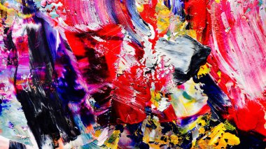 Renkli soyut arkaplan dokusu. Modern motif görsel sanat. Yağlı boya karışımı. Moda el boyama bezi. Duvar dekorasyonu ve Duvar arkaplan resimleri fikri.