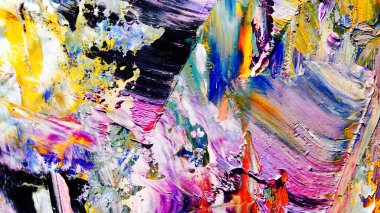 Renkli soyut arkaplan dokusu. Modern motif görsel sanat. Yağlı boya karışımı. Moda el boyama bezi. Duvar dekorasyonu ve Duvar arkaplan resimleri fikri.