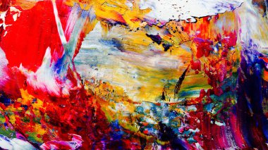 Renkli soyut arkaplan dokusu. Modern motif görsel sanat. Yağlı boya karışımı. Moda el boyama bezi. Duvar dekorasyonu ve Duvar arkaplan resimleri fikri.