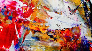 Renkli soyut arkaplan dokusu. Modern motif görsel sanat. Yağlı boya karışımı. Moda el boyama bezi. Duvar dekorasyonu ve Duvar arkaplan resimleri fikri.