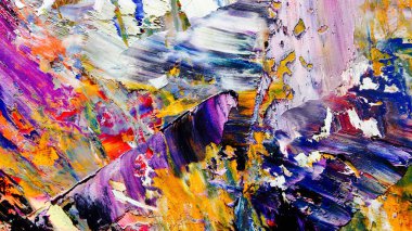 Renkli soyut arkaplan dokusu. Modern motif görsel sanat. Yağlı boya karışımı. Moda el boyama bezi. Duvar dekorasyonu ve Duvar arkaplan resimleri fikri.