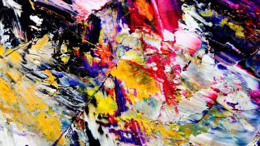 Renkli soyut arkaplan dokusu. Modern motif görsel sanat. Yağlı boya karışımı. Moda el boyama bezi. Duvar dekorasyonu ve Duvar arkaplan resimleri fikri