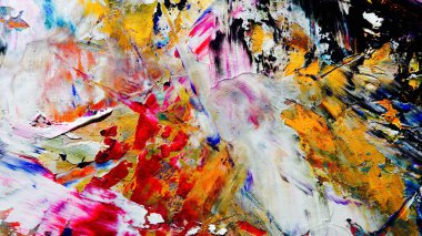 Renkli soyut arkaplan dokusu. Modern motif görsel sanat. Yağlı boya karışımı. Moda el boyama bezi. Duvar dekorasyonu ve Duvar arkaplan resimleri fikri