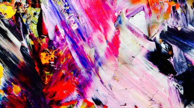 Renkli soyut arkaplan dokusu. Modern motif görsel sanat. Yağlı boya karışımı. Moda el boyama bezi. Duvar dekorasyonu ve Duvar arkaplan resimleri fikri