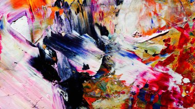 Renkli soyut arkaplan dokusu. Modern motif görsel sanat. Yağlı boya karışımı. Moda el boyama bezi. Duvar dekorasyonu ve Duvar arkaplan resimleri fikri