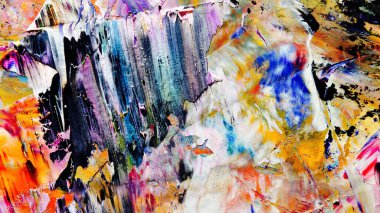 Renkli soyut arkaplan dokusu. Modern motif görsel sanat. Yağlı boya karışımı. Moda el boyama bezi. Duvar dekorasyonu ve Duvar arkaplan resimleri fikri