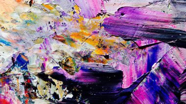 Renkli soyut arkaplan dokusu. Modern motif görsel sanat. Yağlı boya karışımı. Moda el boyama bezi. Duvar dekorasyonu ve Duvar arkaplan resimleri fikri