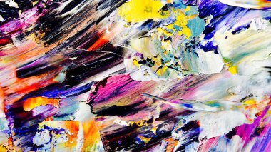 Renkli soyut arkaplan dokusu. Modern motif görsel sanat. Yağlı boya karışımı. Moda el boyama bezi. Duvar dekorasyonu ve Duvar arkaplan resimleri fikri