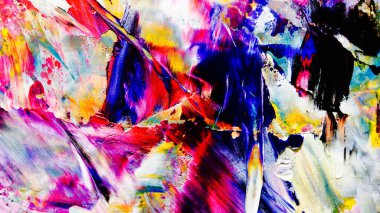 Renkli soyut arkaplan dokusu. Modern motif görsel sanat. Yağlı boya karışımı. Moda el boyama bezi. Duvar dekorasyonu ve Duvar arkaplan resimleri fikri