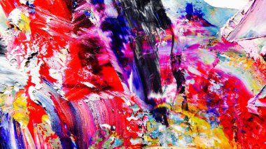 Renkli soyut arkaplan dokusu. Modern motif görsel sanat. Yağlı boya karışımı. Moda el boyama bezi. Duvar dekorasyonu ve Duvar arkaplan resimleri fikri