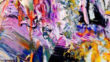 Renkli soyut arkaplan dokusu. Modern motif görsel sanat. Yağlı boya karışımı. Moda el boyama bezi. Duvar dekorasyonu ve Duvar arkaplan resimleri fikri