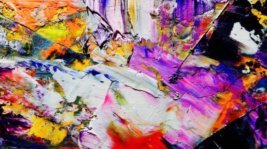 Renkli soyut arkaplan dokusu. Modern motif görsel sanat. Yağlı boya karışımı. Moda el boyama bezi. Duvar dekorasyonu ve Duvar arkaplan resimleri fikri