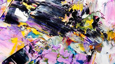 Renkli soyut arkaplan dokusu. Modern motif görsel sanat. Yağlı boya karışımı. Moda el boyama bezi. Duvar dekorasyonu ve Duvar arkaplan resimleri fikri