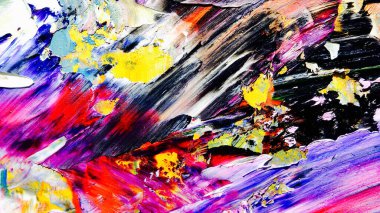 Renkli soyut arkaplan dokusu. Modern motif görsel sanat. Yağlı boya karışımı. Moda el boyama bezi. Duvar dekorasyonu ve Duvar arkaplan resimleri fikri.