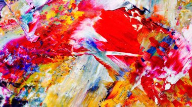 Renkli soyut arkaplan dokusu. Modern motif görsel sanat. Yağlı boya karışımı. Moda el boyama bezi. Duvar dekorasyonu ve Duvar arkaplan resimleri fikri.