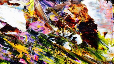 Renkli soyut arkaplan dokusu. Modern motif görsel sanat. Yağlı boya karışımı. Moda el boyama bezi. Duvar dekorasyonu ve Duvar arkaplan resimleri fikri.