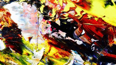 Renkli soyut arkaplan dokusu. Modern motif görsel sanat. Yağlı boya karışımı. Moda el boyama bezi. Duvar dekorasyonu ve Duvar arkaplan resimleri fikri.