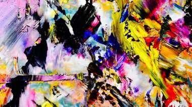 Renkli soyut arkaplan dokusu. Modern motif görsel sanat. Yağlı boya karışımı. Moda el boyama bezi. Duvar dekorasyonu ve Duvar arkaplan resimleri fikri.