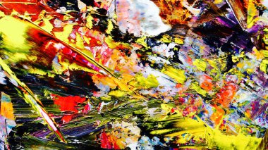 Renkli soyut arkaplan dokusu. Modern motif görsel sanat. Yağlı boya karışımı. Moda el boyama bezi. Duvar dekorasyonu ve Duvar arkaplan resimleri fikri.