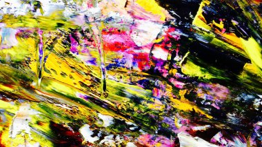 Renkli soyut arkaplan dokusu. Modern motif görsel sanat. Yağlı boya karışımı. Moda el boyama bezi. Duvar dekorasyonu ve Duvar arkaplan resimleri fikri.