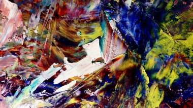 Renkli soyut arkaplan dokusu. Modern motif görsel sanat. Yağlı boya karışımı. Moda el boyama bezi. Duvar dekorasyonu ve Duvar arkaplan resimleri fikri.