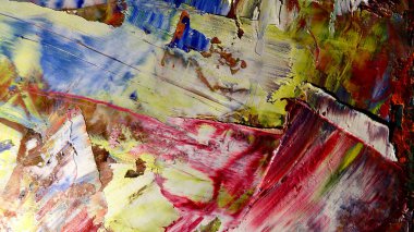 Renkli soyut arkaplan dokusu. Modern motif görsel sanat. Yağlı boya karışımı. Moda el boyama bezi. Duvar dekorasyonu ve Duvar arkaplan resimleri fikri.