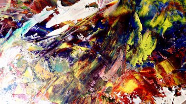 Renkli soyut arkaplan dokusu. Modern motif görsel sanat. Yağlı boya karışımı. Moda el boyama bezi. Duvar dekorasyonu ve Duvar arkaplan resimleri fikri.