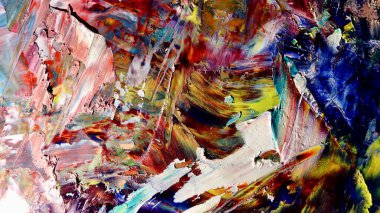 Renkli soyut arkaplan dokusu. Modern motif görsel sanat. Yağlı boya karışımı. Moda el boyama bezi. Duvar dekorasyonu ve Duvar arkaplan resimleri fikri.