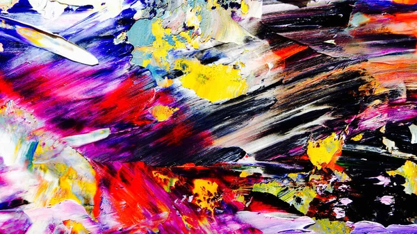Renkli soyut arkaplan dokusu. Modern motif görsel sanat. Yağlı boya karışımı. Moda el boyama bezi. Duvar dekorasyonu ve Duvar arkaplan resimleri fikri.