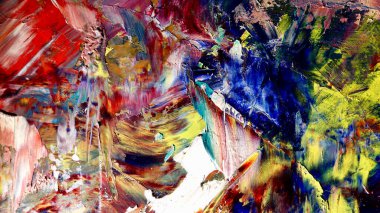 Renkli soyut arkaplan dokusu. Modern motif görsel sanat. Yağlı boya karışımı. Moda el boyama bezi. Duvar dekorasyonu ve Duvar arkaplan resimleri fikri.