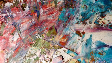 Renkli soyut arkaplan dokusu. Modern motif görsel sanat. Yağlı boya karışımı. Moda el boyama bezi. Duvar dekorasyonu ve Duvar arkaplan resimleri fikri.