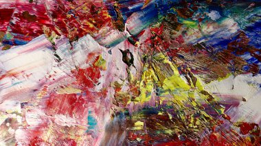 Renkli soyut arkaplan dokusu. Modern motif görsel sanat. Yağlı boya karışımı. Moda el boyama bezi. Duvar dekorasyonu ve Duvar arkaplan resimleri fikri.