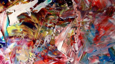 Renkli soyut arkaplan dokusu. Modern motif görsel sanat. Yağlı boya karışımı. Moda el boyama bezi. Duvar dekorasyonu ve Duvar arkaplan resimleri fikri.