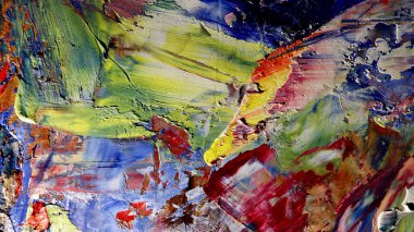 Renkli soyut arkaplan dokusu. Modern motif görsel sanat. Yağlı boya karışımı. Moda el boyama bezi. Duvar dekorasyonu ve Duvar arkaplan resimleri fikri.