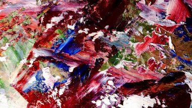 Renkli soyut arkaplan dokusu. Modern motif görsel sanat. Yağlı boya karışımı. Moda el boyama bezi. Duvar dekorasyonu ve Duvar arkaplan resimleri fikri.