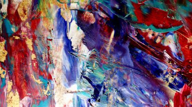 Renkli soyut arkaplan dokusu. Modern motif görsel sanat. Yağlı boya karışımı. Moda el boyama bezi. Duvar dekorasyonu ve Duvar arkaplan resimleri fikri.