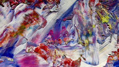 Renkli soyut arkaplan dokusu. Modern motif görsel sanat. Yağlı boya karışımı. Moda el boyama bezi. Duvar dekorasyonu ve Duvar arkaplan resimleri fikri.