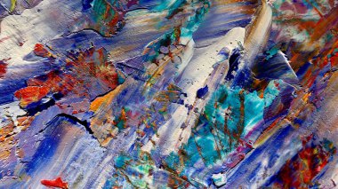 Renkli soyut arkaplan dokusu. Modern motif görsel sanat. Yağlı boya karışımı. Moda el boyama bezi. Duvar dekorasyonu ve Duvar arkaplan resimleri fikri.