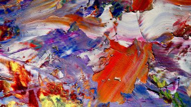 Renkli soyut arkaplan dokusu. Modern motif görsel sanat. Yağlı boya karışımı. Moda el boyama bezi. Duvar dekorasyonu ve Duvar arkaplan resimleri fikri.