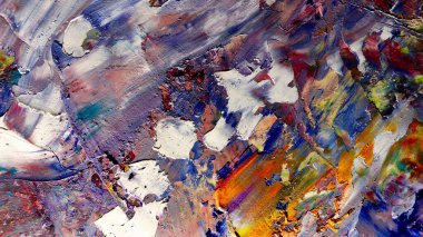 Renkli soyut arkaplan dokusu. Modern motif görsel sanat. Yağlı boya karışımı. Moda el boyama bezi. Duvar dekorasyonu ve Duvar arkaplan resimleri fikri.